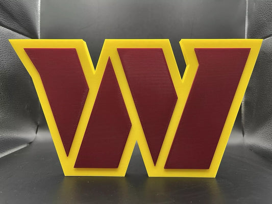 Washington Commanders Logo Sign Display | 3D Wall Desk Shelf Art - UNRIVAL3D