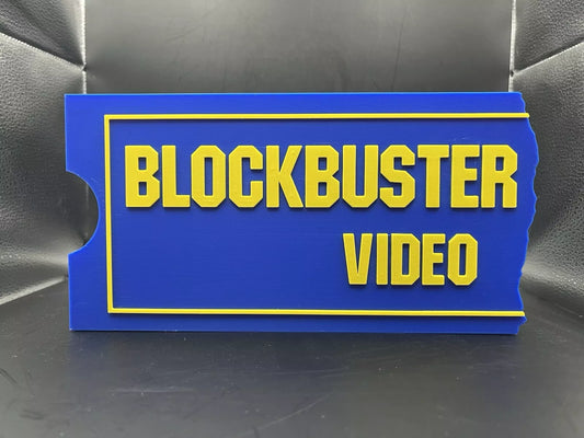 Blockbuster Logo Sign Display | 3D Wall Desk Shelf Art - UNRIVAL3D