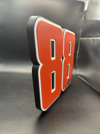 Dale Earnhardt Jr. 88 Logo Sign Display | 3D Wall Desk Shelf Art - UNRIVAL3D