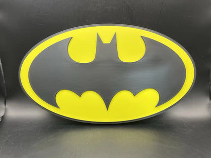 Batman Logo Sign Display | 3D Wall Desk Shelf Art - UNRIVAL3D