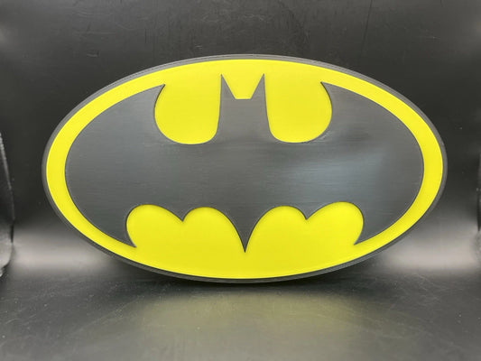 Batman Logo Sign Display | 3D Wall Desk Shelf Art - UNRIVAL3D