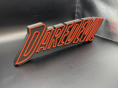 Daredevil Logo Sign Display | 3D Wall Desk Shelf Art - UNRIVAL3D