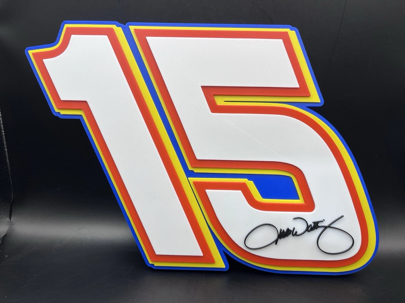 Michael Waltrip 15 Logo Sign Display | 3D Wall Desk Shelf Art - UNRIVAL3D