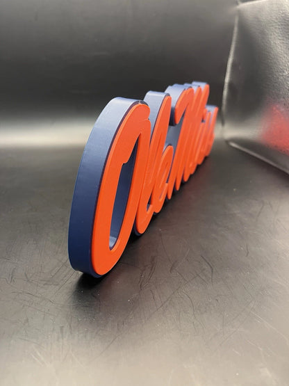 Ole Miss Rebels Logo Sign Display | 3D Wall Desk Shelf Art - UNRIVAL3D