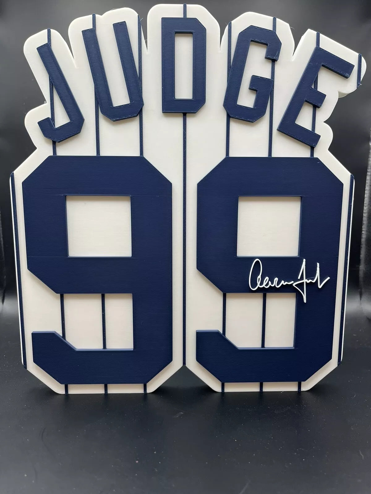 Aaron Judge Logo Sign Display | 3D Wall Desk Shelf Art - UNRIVAL3D