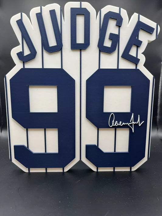 Aaron Judge Logo Sign Display | 3D Wall Desk Shelf Art - UNRIVAL3D