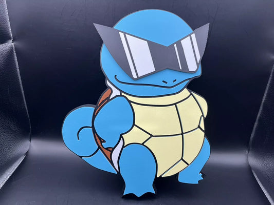 Squirtle Squad Pokemon Logo Sign Display | 3D Wall Desk Shelf Art - UNRIVAL3D