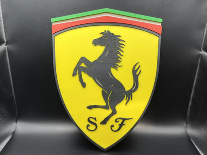 Ferrari Logo Sign Display | 3D Wall Desk Shelf Art - UNRIVAL3D
