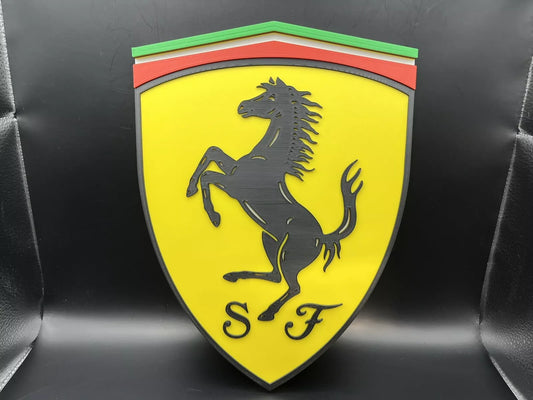Ferrari Logo Sign Display | 3D Wall Desk Shelf Art - UNRIVAL3D