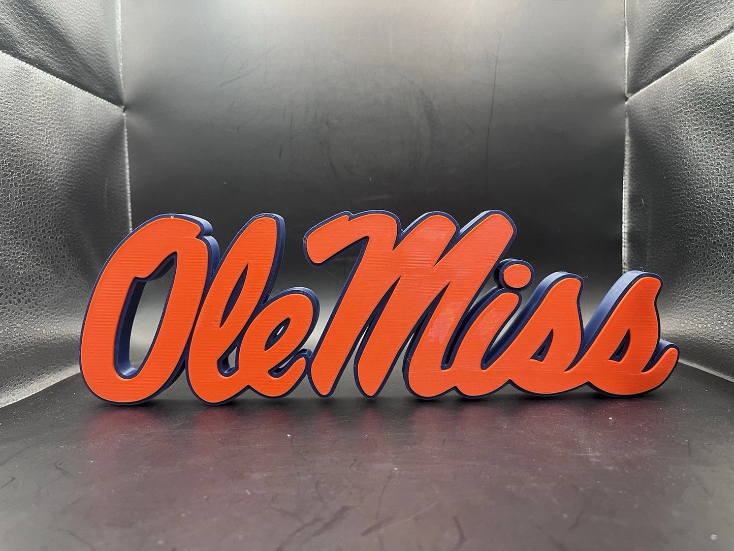 Ole Miss Rebels Logo Sign Display | 3D Wall Desk Shelf Art - UNRIVAL3D