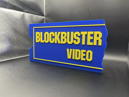 Blockbuster Logo Sign Display | 3D Wall Desk Shelf Art - UNRIVAL3D