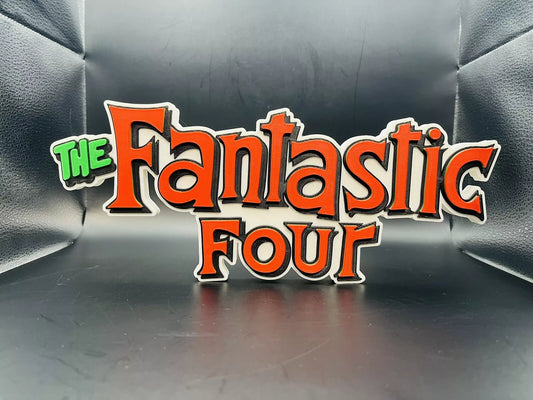 The Fantastic Four Logo Sign Display | 3D Wall Desk Shelf Art - UNRIVAL3D