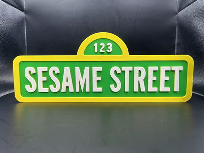 Sesame Street Logo Sign Display | 3D Wall Desk Shelf Art - UNRIVAL3D