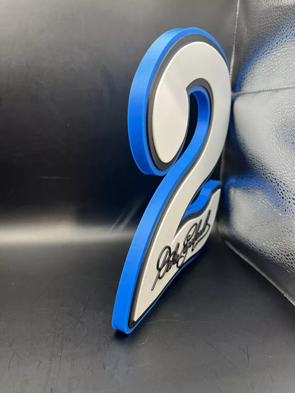 Dale Earnhardt Sr. 1980 #2 Logo Sign Display | 3D Wall Desk Shelf Art - UNRIVAL3D