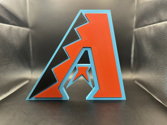 Arizona Diamondbacks Logo Sign Display | 3D Wall Desk Shelf Art - UNRIVAL3D