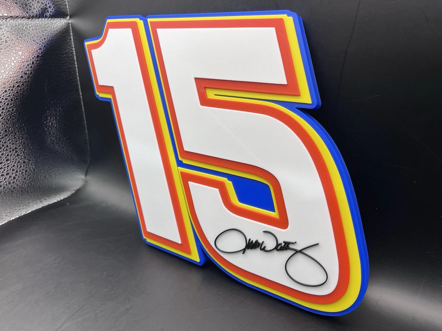 Michael Waltrip 15 Logo Sign Display | 3D Wall Desk Shelf Art - UNRIVAL3D