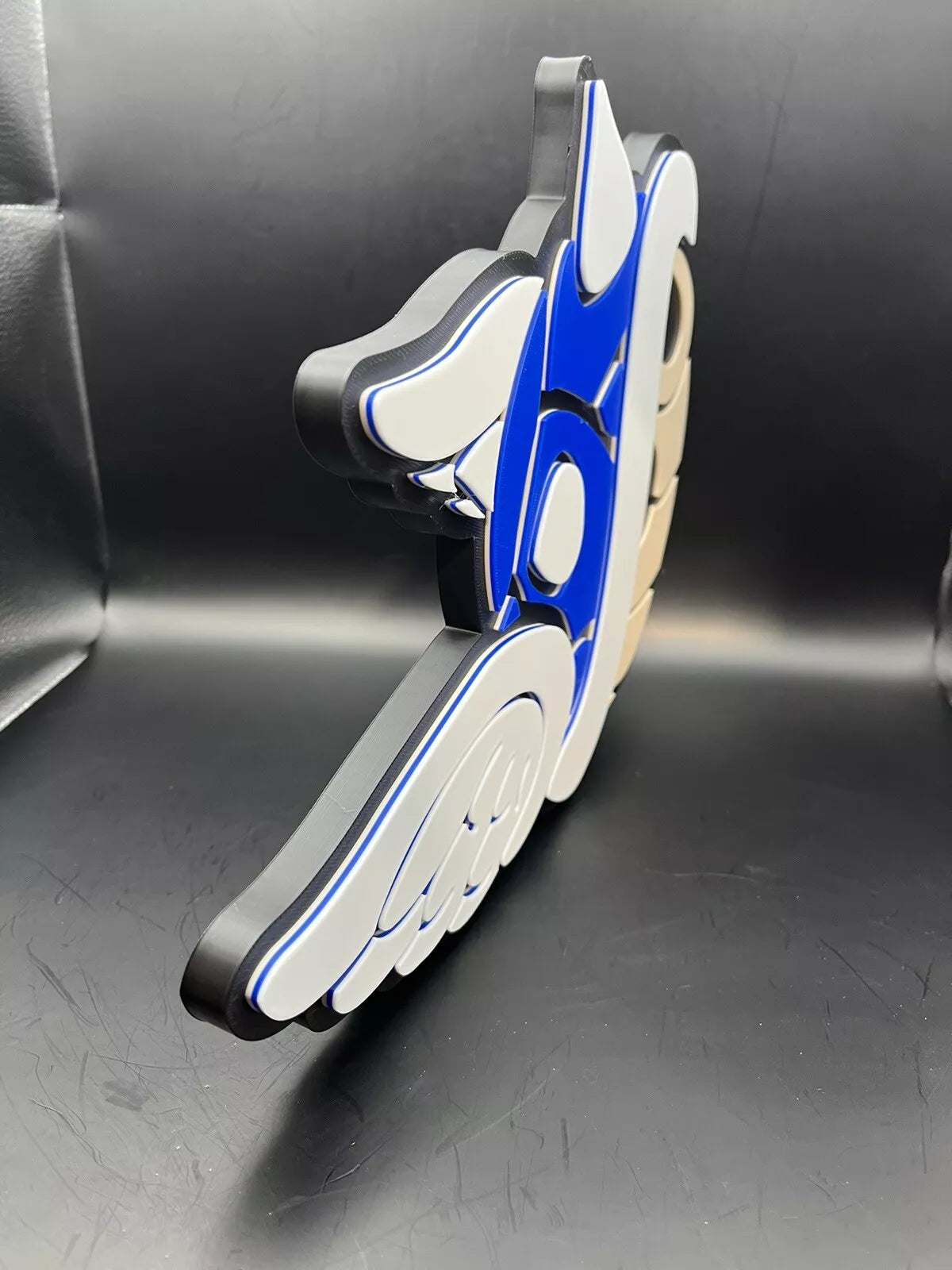Mario Kart Blue Shell Logo Sign Display | 3D Wall Desk Shelf Art - UNRIVAL3D