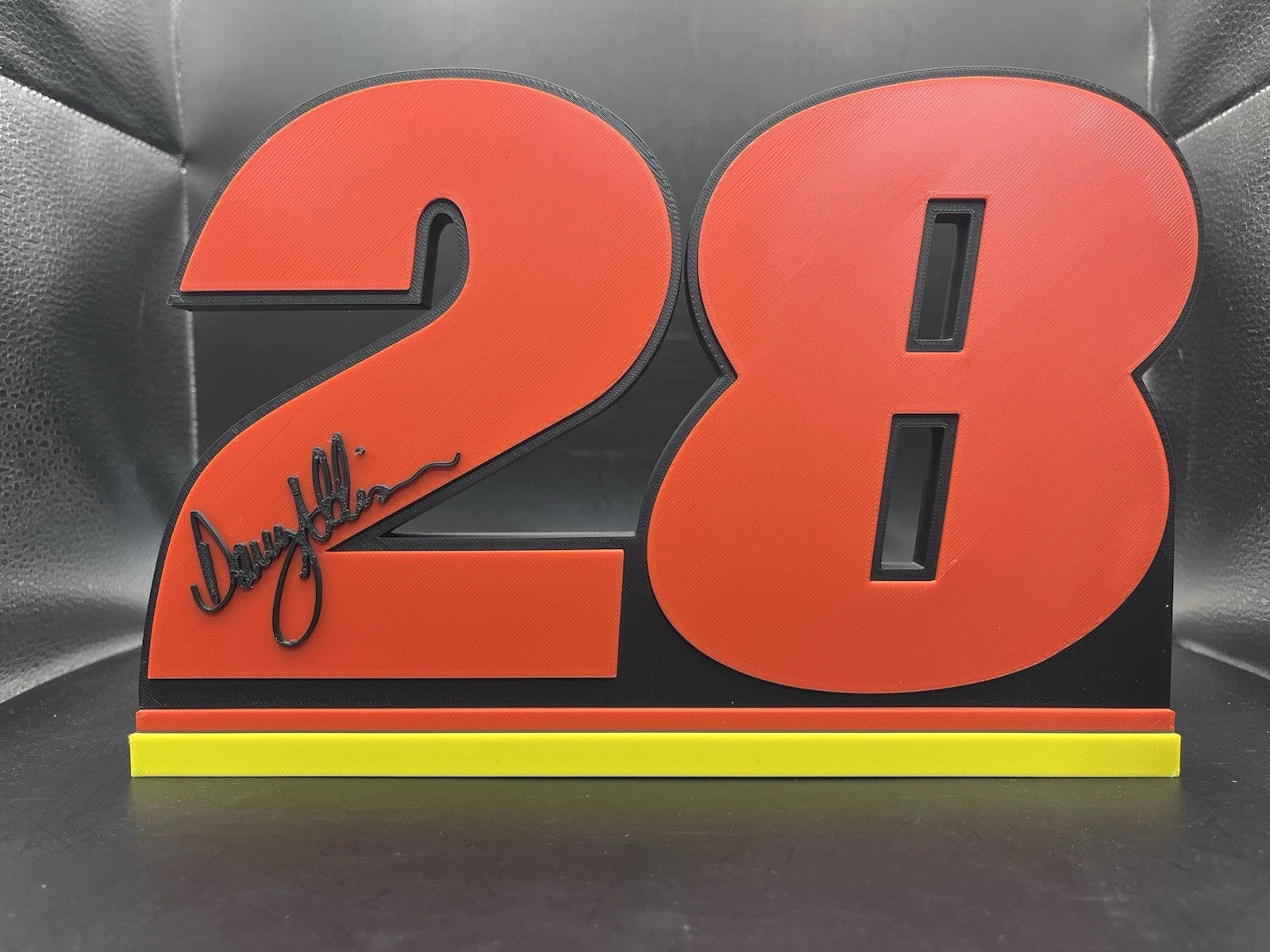 Davey Allison 28 Logo Sign Display | 3D Wall Desk Shelf Art - UNRIVAL3D