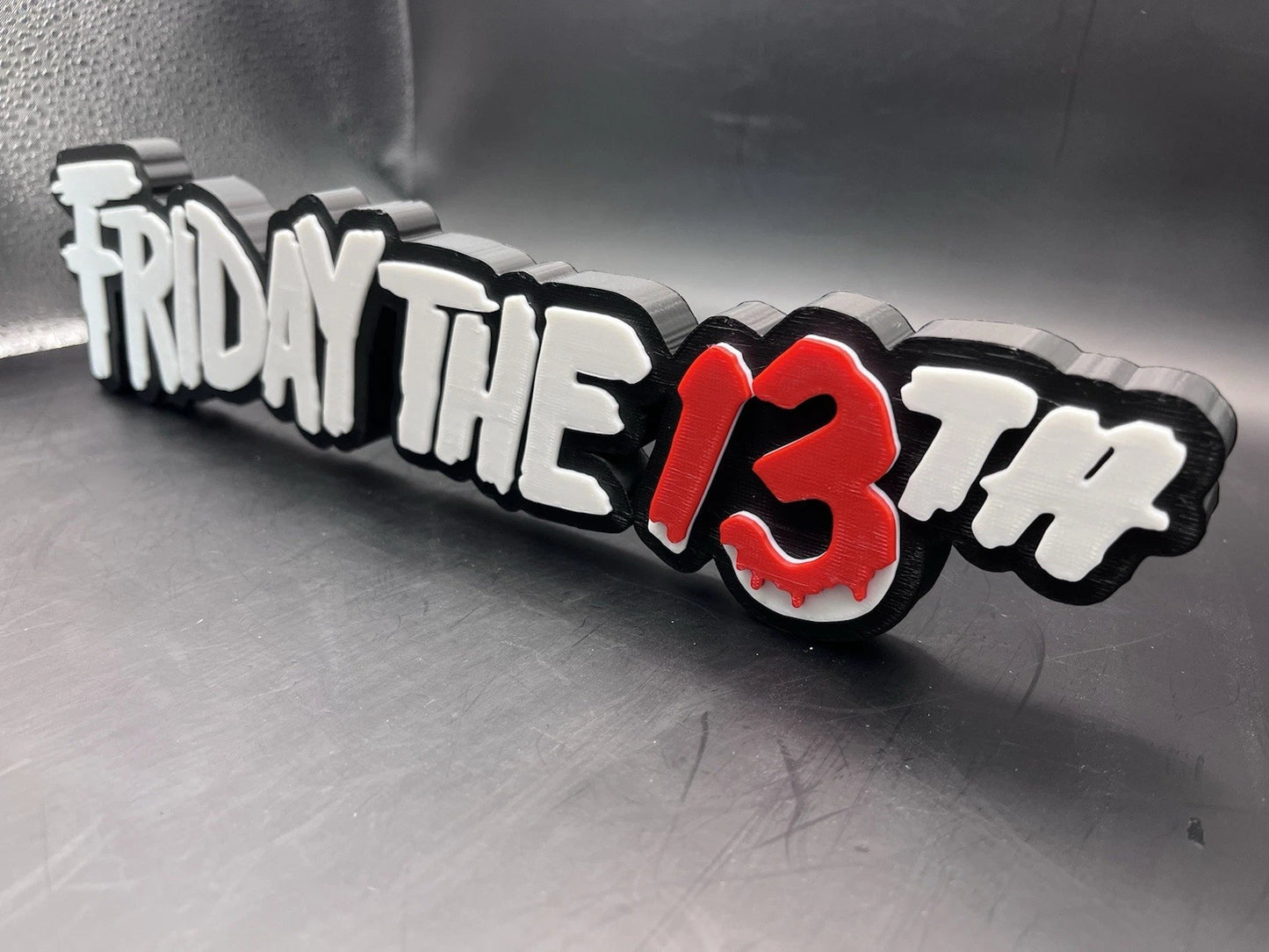 Friday The 13th Logo Sign Display | 3D Wall Desk Shelf Art - UNRIVAL3D