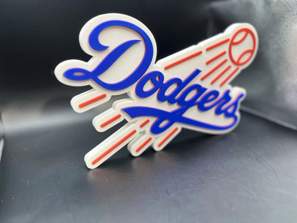 Los Angeles Dodgers Logo Sign Display | 3D Wall Desk Shelf Art - UNRIVAL3D