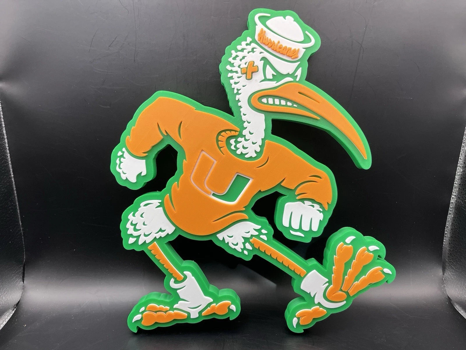 Miami Hurricanes Logo Sign Display | 3D Wall Desk Shelf Art - UNRIVAL3D