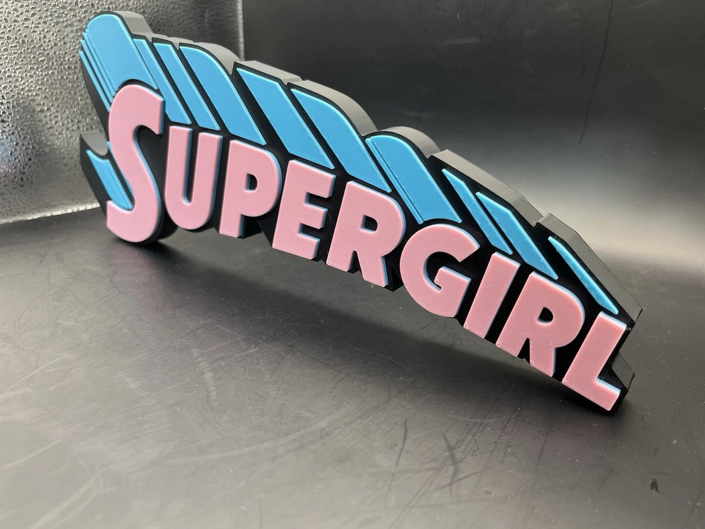 Supergirl Logo Sign Display | 3D Wall Desk Shelf Art - UNRIVAL3D