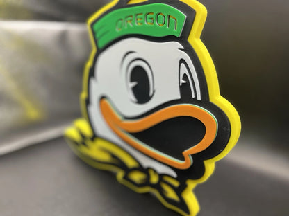 Oregon Ducks Logo Sign Display | 3D Wall Desk Shelf Art - UNRIVAL3D
