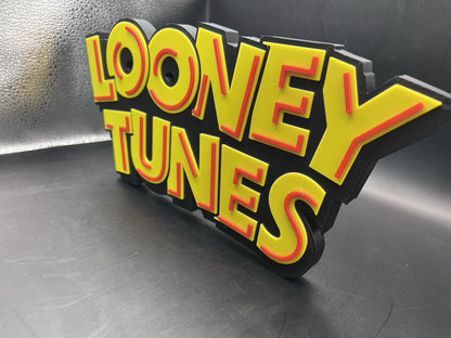 Looney Tunes Logo Sign Display | 3D Wall Desk Shelf Art - UNRIVAL3D