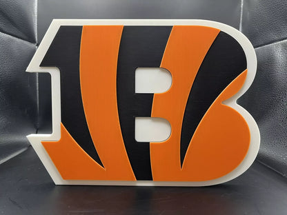 Cincinnati Bengals Logo Sign Display | 3D Wall Desk Shelf Art - UNRIVAL3D