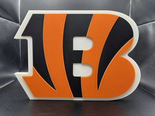 Cincinnati Bengals Logo Sign Display | 3D Wall Desk Shelf Art - UNRIVAL3D
