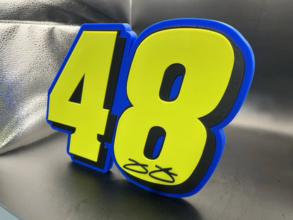 Jimmie Johnson 48 Logo Sign Display | 3D Wall Desk Shelf Art - UNRIVAL3D