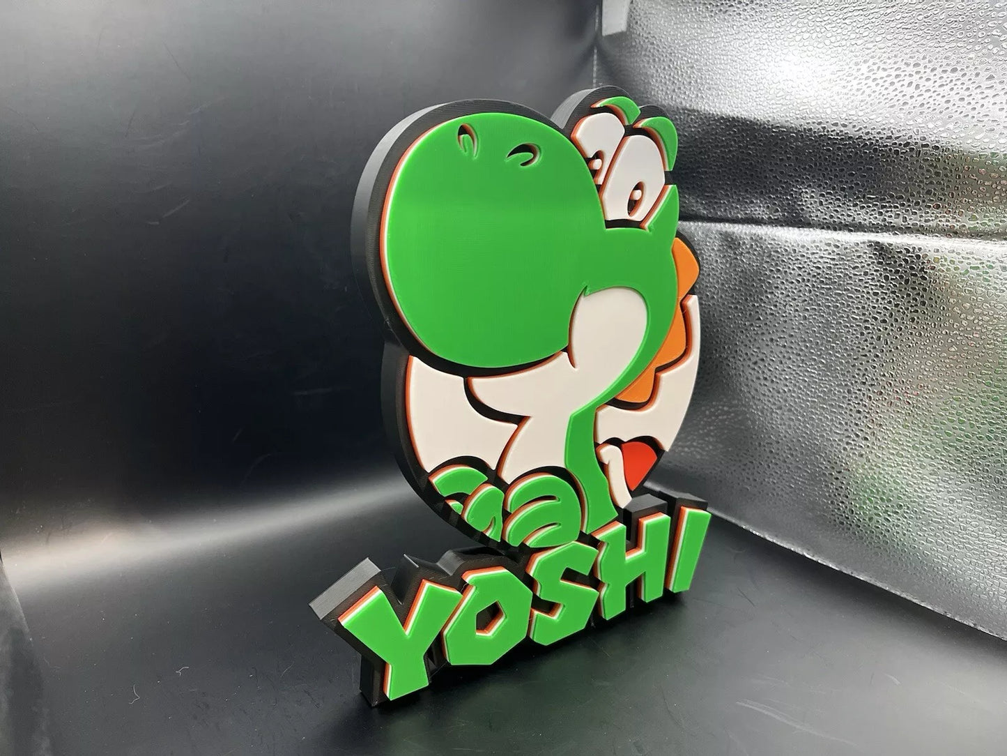 Yoshi Logo Sign Display | 3D Wall Desk Shelf Art - UNRIVAL3D