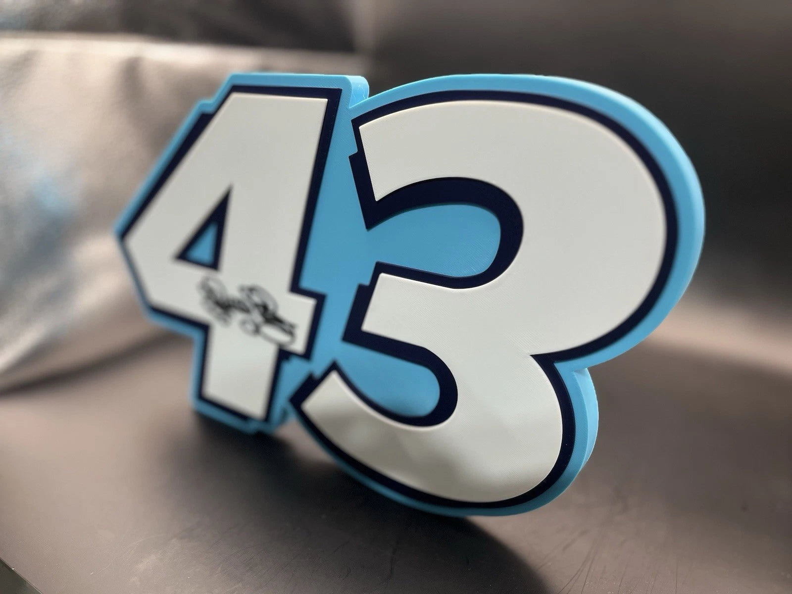 Richard Petty 43 Logo Sign Display | 3D Wall Desk Shelf Art - UNRIVAL3D