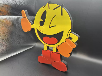 Pac-Man Logo Sign Display | 3D Wall Desk Shelf Art - UNRIVAL3D