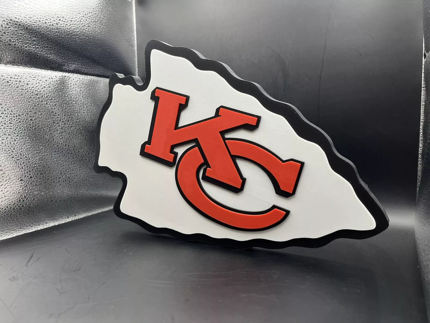 Kansas City Chiefs Logo Sign Display | 3D Wall Desk Shelf Art - UNRIVAL3D
