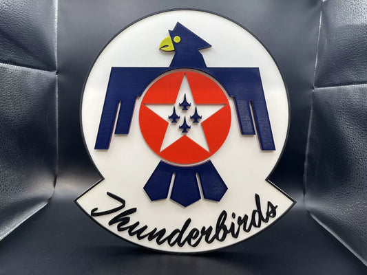 U.S. Air Force Thunderbirds Logo Sign Display | 3D Wall Desk Shelf Art - UNRIVAL3D