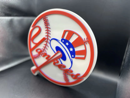 New York Yankees Logo Sign Display | 3D Wall Desk Shelf Art - UNRIVAL3D