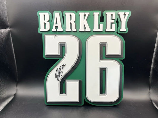 Saquon Barkley 26 Logo Sign Display | 3D Wall Desk Shelf Art - UNRIVAL3D