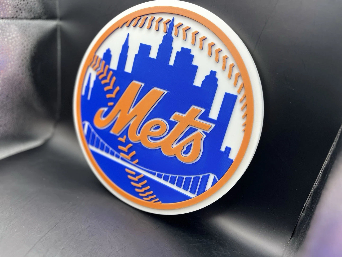 New York Mets Logo Sign Display | 3D Wall Desk Shelf Art - UNRIVAL3D