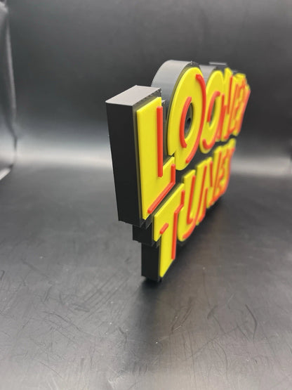 Looney Tunes Logo Sign Display | 3D Wall Desk Shelf Art - UNRIVAL3D