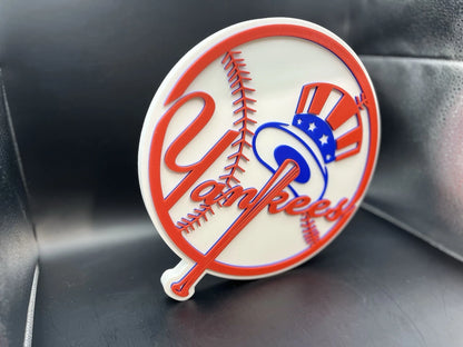 New York Yankees Logo Sign Display | 3D Wall Desk Shelf Art - UNRIVAL3D