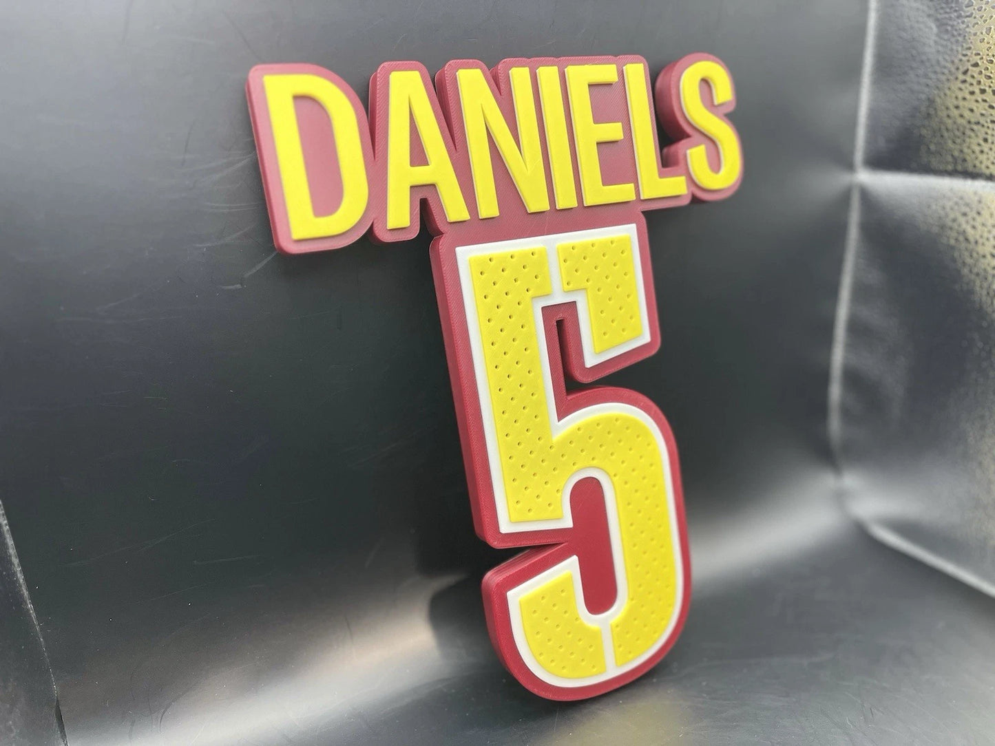 Jayden Daniels 5 Logo Sign Display | 3D Wall Desk Shelf Art - UNRIVAL3D