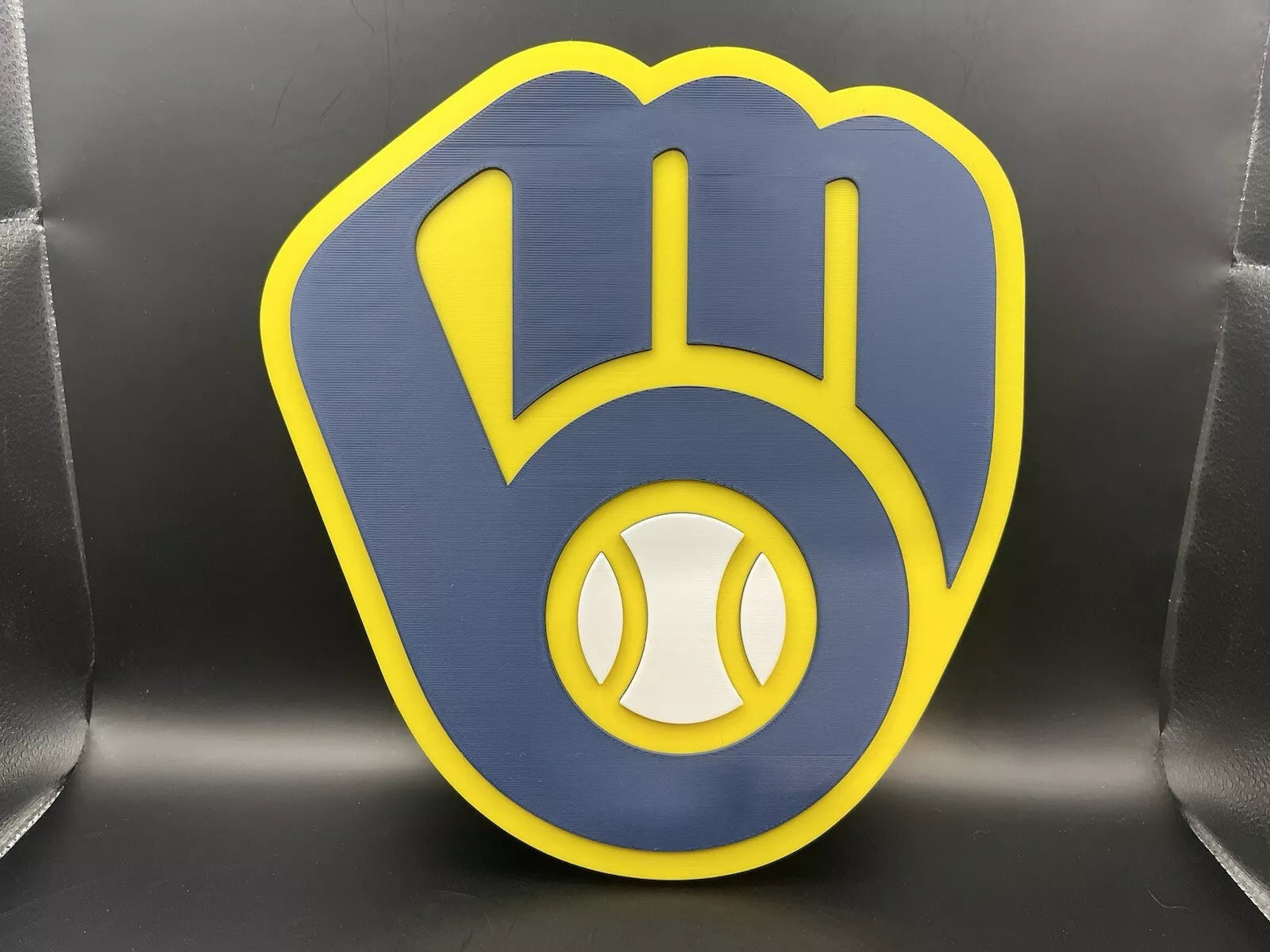 Milwaukee Brewers Logo Sign Display | 3D Wall Desk Shelf Art - UNRIVAL3D