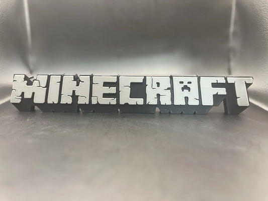 Minecraft Logo Sign Display | 3D Wall Desk Shelf Art - UNRIVAL3D