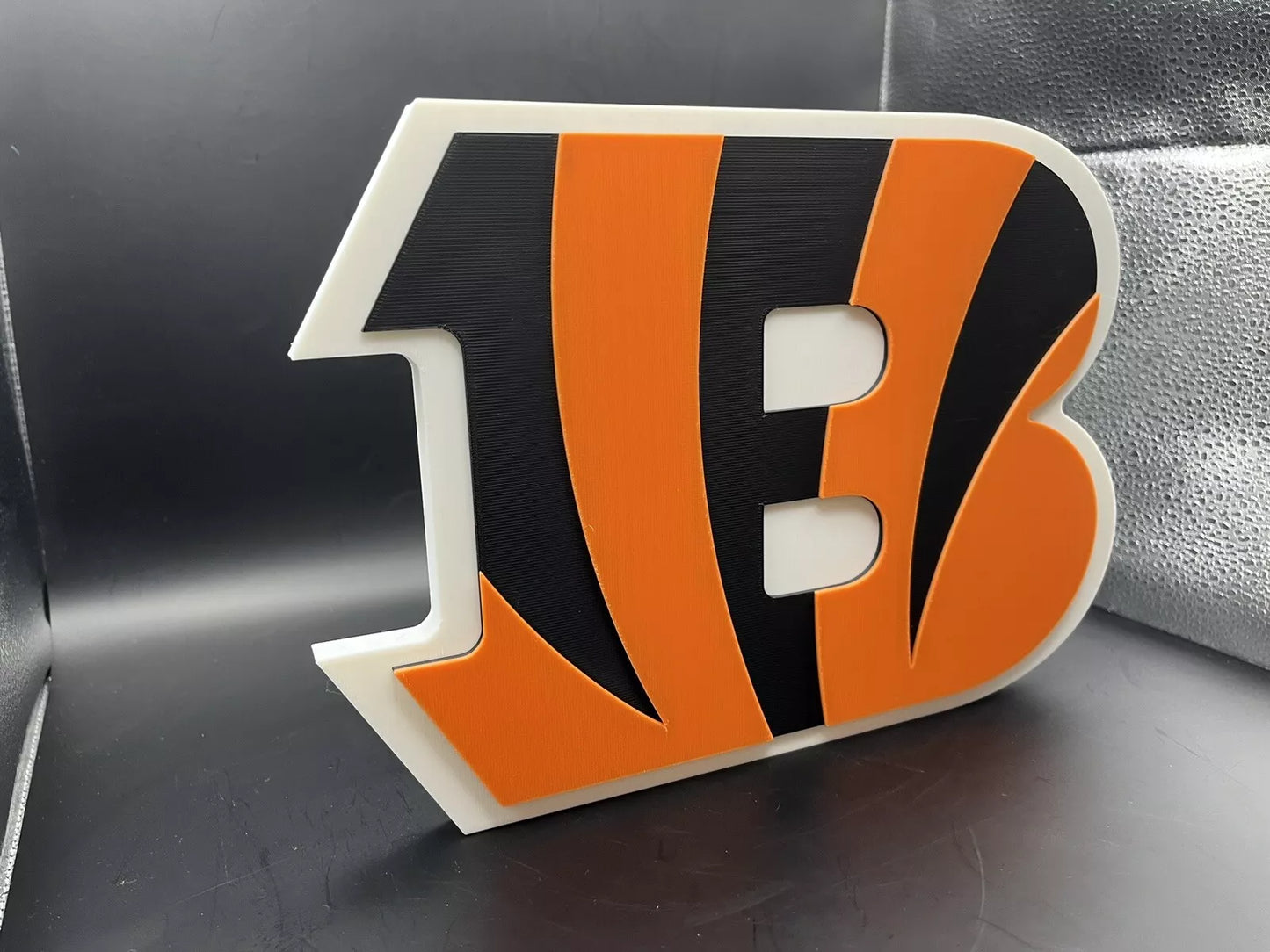 Cincinnati Bengals Logo Sign Display | 3D Wall Desk Shelf Art - UNRIVAL3D