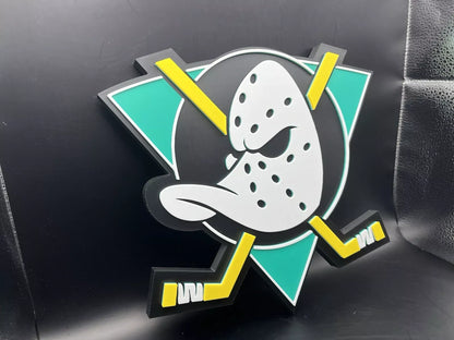 The Mighty Ducks Logo Sign Display | 3D Wall Desk Shelf Art - UNRIVAL3D