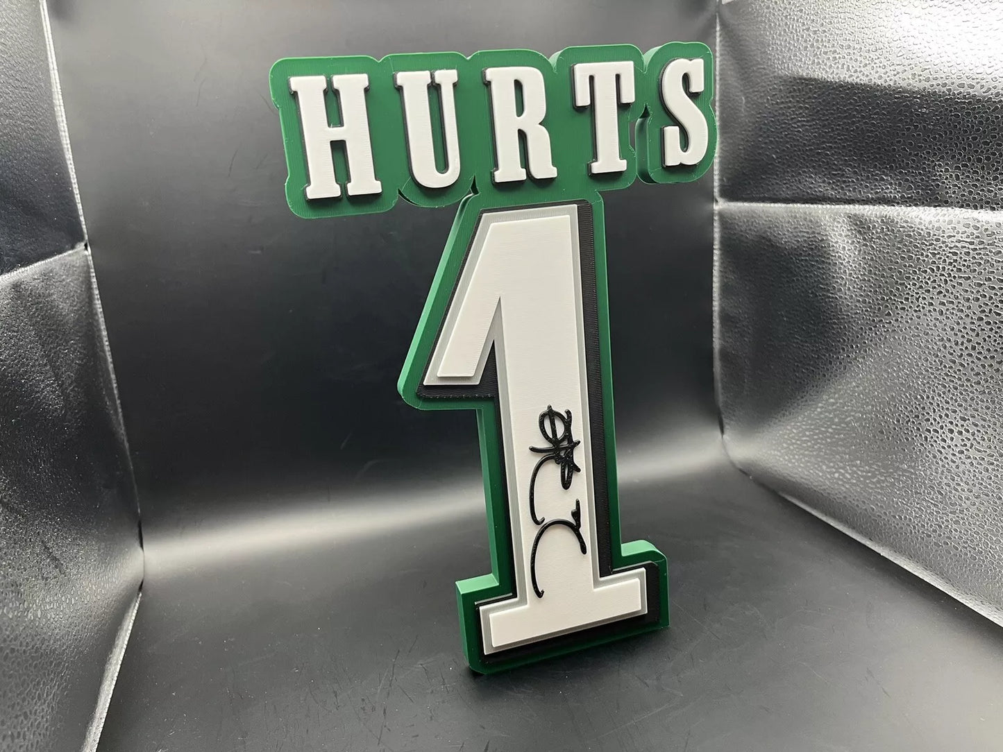 Jalen Hurts 1 Logo Sign Display | 3D Wall Desk Shelf Art - UNRIVAL3D