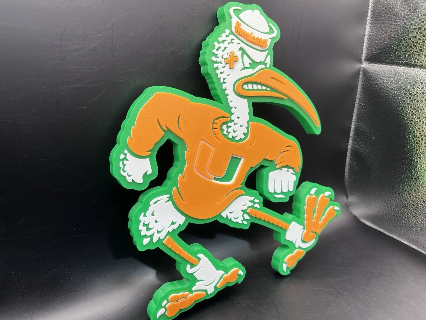 Miami Hurricanes Logo Sign Display | 3D Wall Desk Shelf Art - UNRIVAL3D