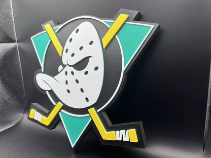 The Mighty Ducks Logo Sign Display | 3D Wall Desk Shelf Art - UNRIVAL3D