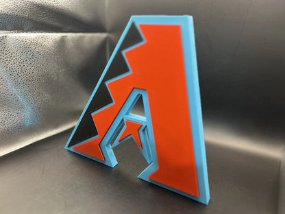 Arizona Diamondbacks Logo Sign Display | 3D Wall Desk Shelf Art - UNRIVAL3D